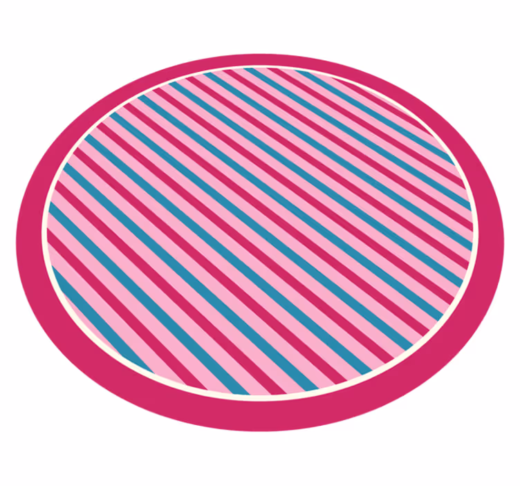 Vaaleanpunaiset ja siniset pystyraidat vinyylimatto - Tenstickers