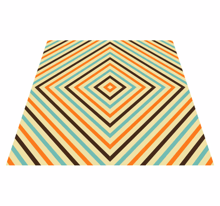 Timanttikuvioiset viivat geometrinen vinyylimatto - Tenstickers