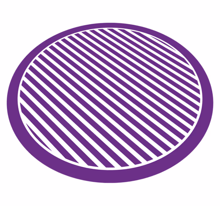 Purppura sävyjen ympyräraidallinen vinyylimatto - Tenstickers