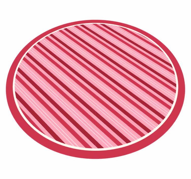 Pinkki raidallinen eleganssi lastenhuone vinyylimatto - Tenstickers