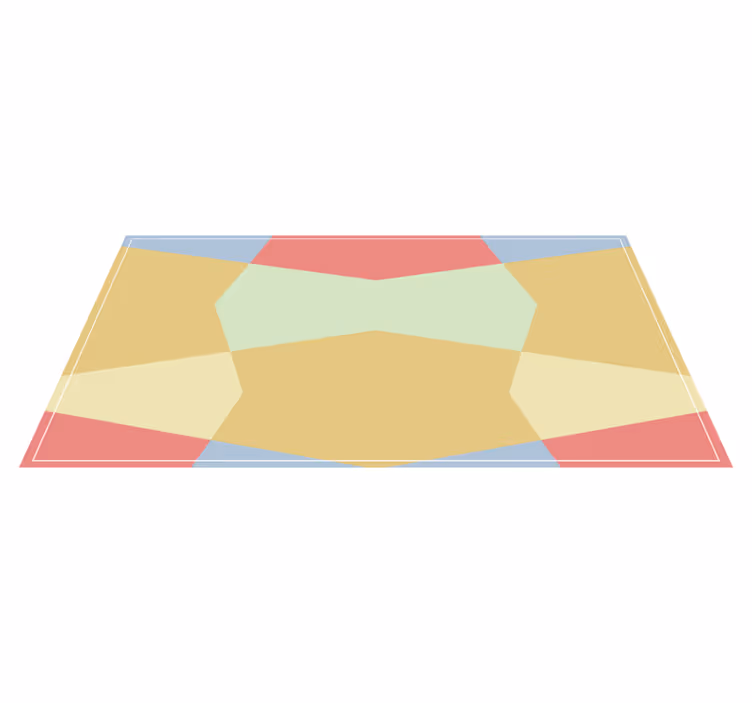 Värikkäitä monikulmaisia muotoja geometrinen vinyylimatto - Tenstickers