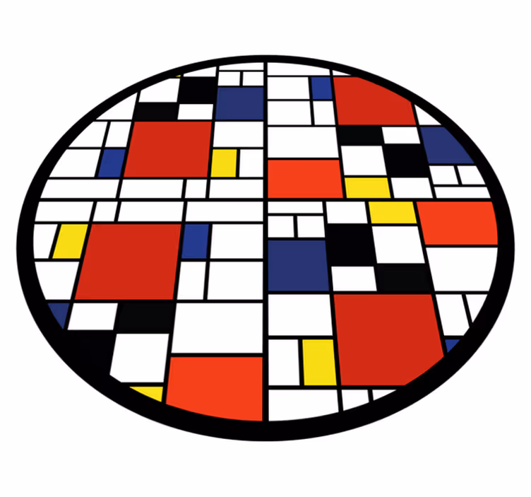 Värilohkoasettelu moderni vinyylimatto - Tenstickers