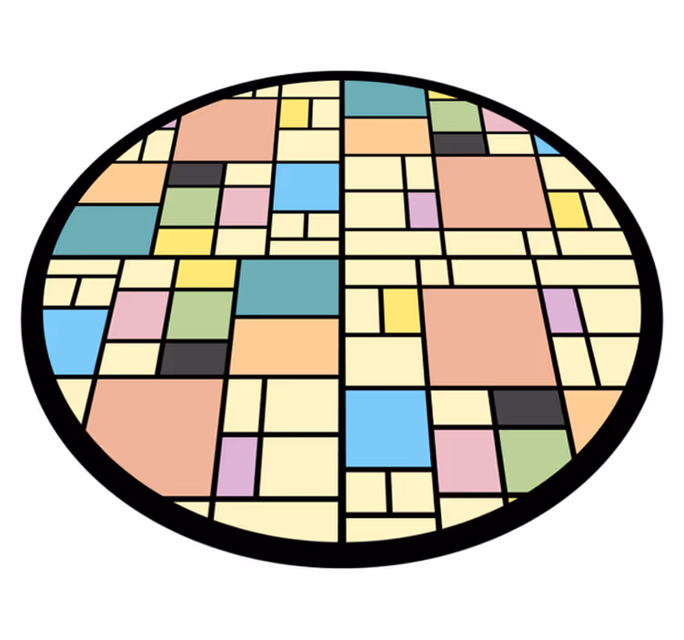 Värikäs loikkakuviovinyylimatto - Tenstickers