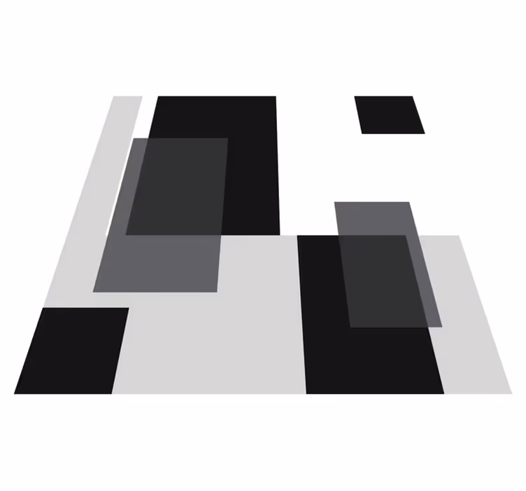 Moderni vinyylimatto abstrakti neliökuvio - Tenstickers