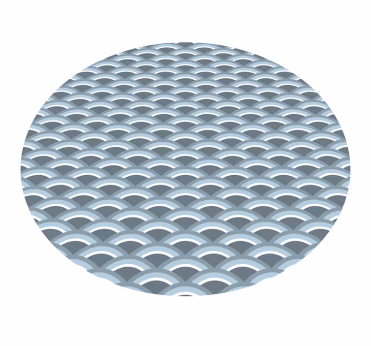 Aalto-aihe geometrinen vinyylimatto - Tenstickers