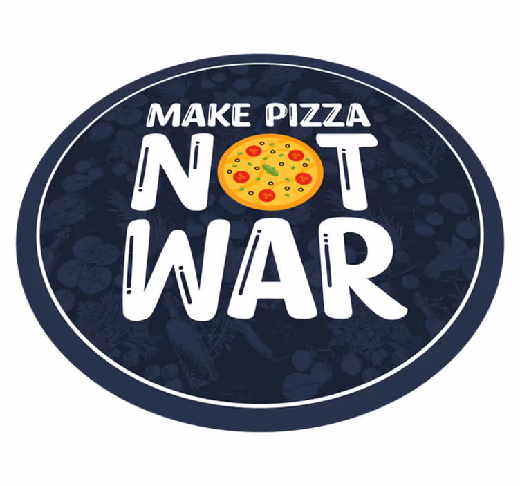 Hauskoja lainauksia tehdään pizzaa lauseke vinyylimatto - Tenstickers