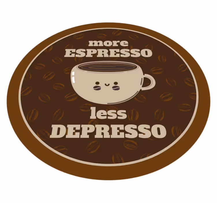 Enemmän espressoa vähemmän lauseke vinyylimatto - Tenstickers