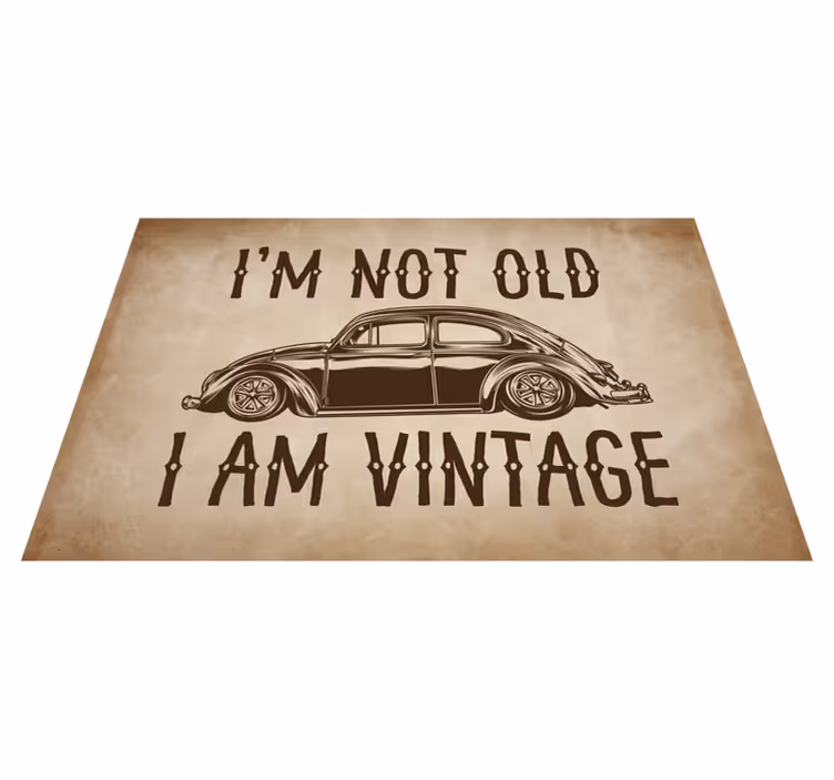 En ole vanha vintage vinyylimatto - Tenstickers