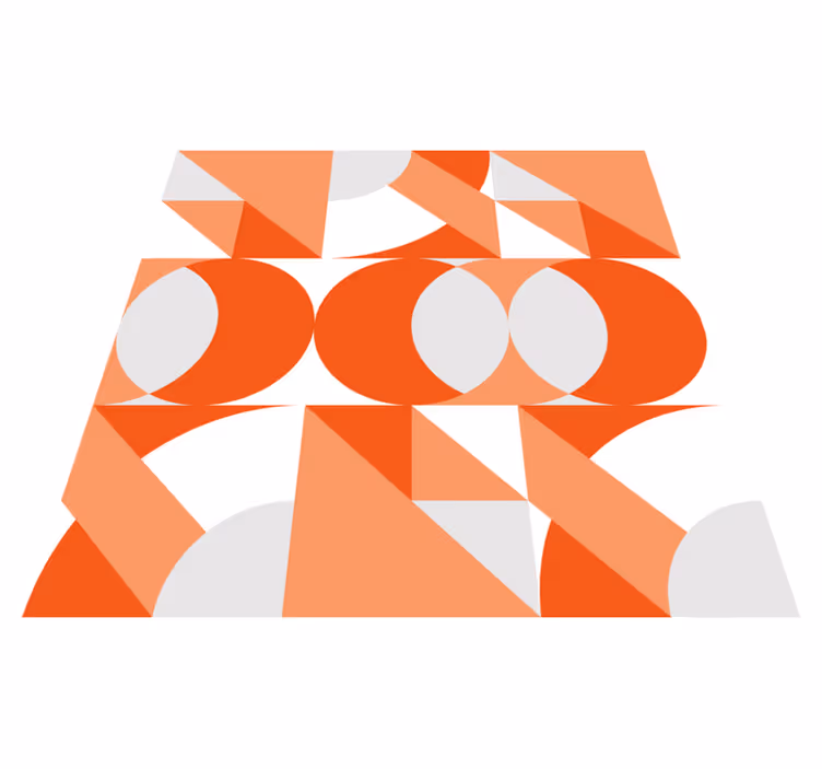 Retrogeometrinenvinyylimatto - Tenstickers
