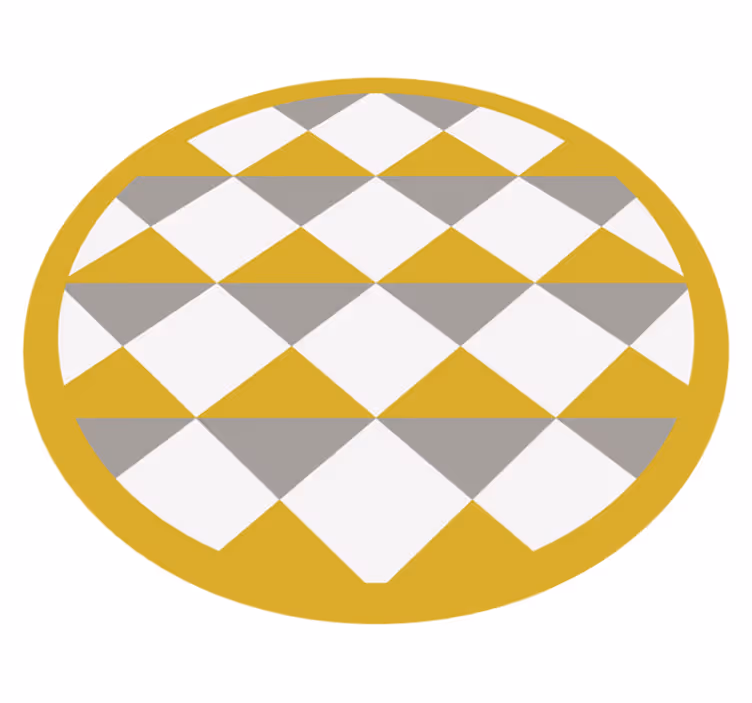 Timanttikuvio ympyrä geometrinen vinyylimatto - Tenstickers
