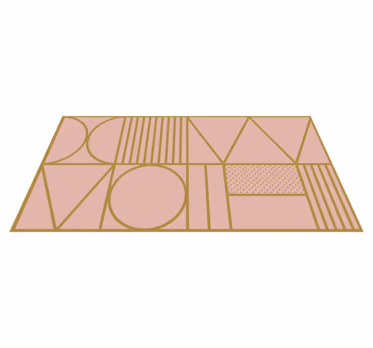 Geometriset hahmot minimalistinen vinyylimatto - Tenstickers