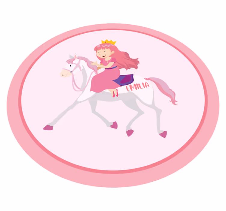 Mukautettu prinsessa yksisarvisen päällä vinyylimatto - Tenstickers