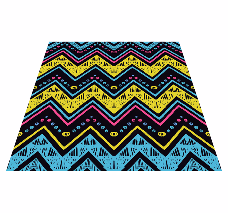 Eloisa chevron-kuvio geometrinen vinyylimatto - Tenstickers