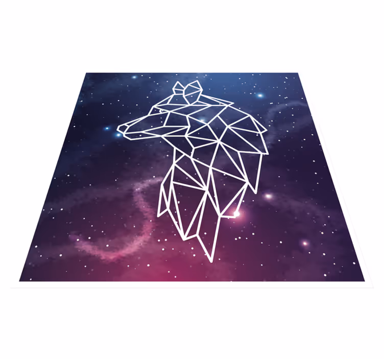 Monivärinen cosmos susi etninen vinyylimatto - Tenstickers