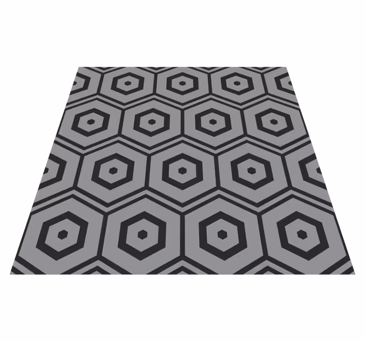 Kuusikulmaiset kuviot geometrinen vinyylimatto - Tenstickers