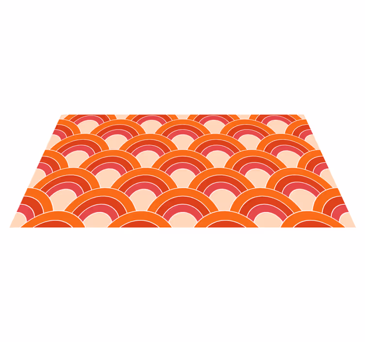 Geometriset terälehdet groovy kuvio Vinyylimatto makuuhuoneeseen - Tenstickers