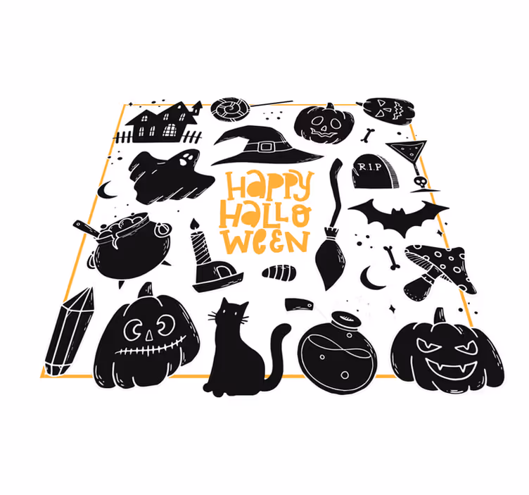 Juhlasymbolit Halloween vinyylimatto - Tenstickers