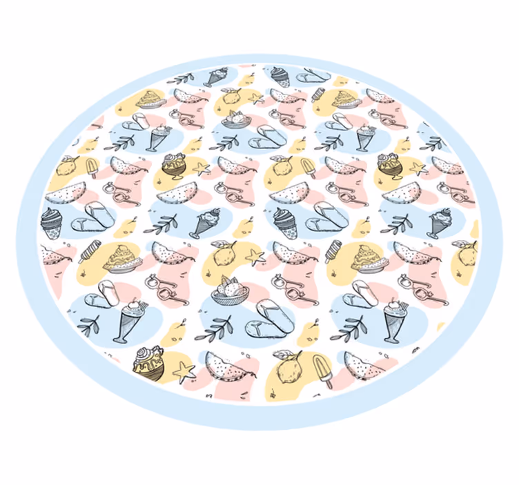 Ihastuttava makeisten kokoelma vinyylimatto - Tenstickers