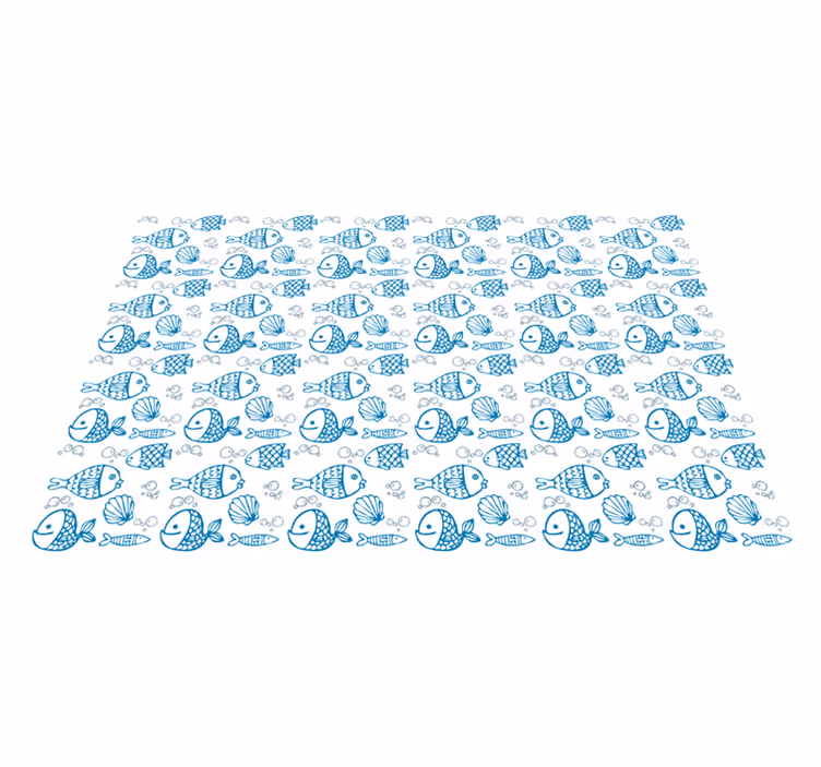 Leikkisä kalakuvio lastenhuone vinyylimatto - Tenstickers