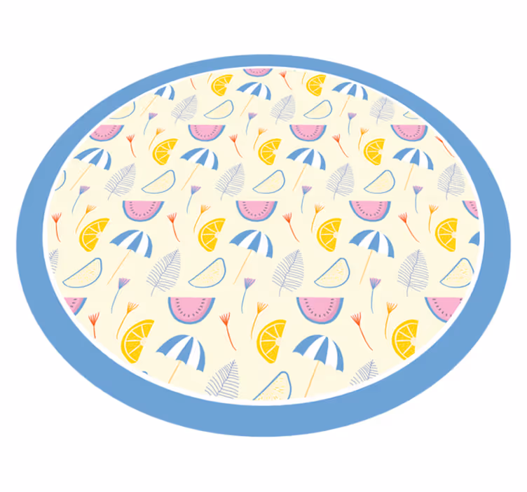 Värikkäitä kesäelementtejä kukka vinyylimatto - Tenstickers