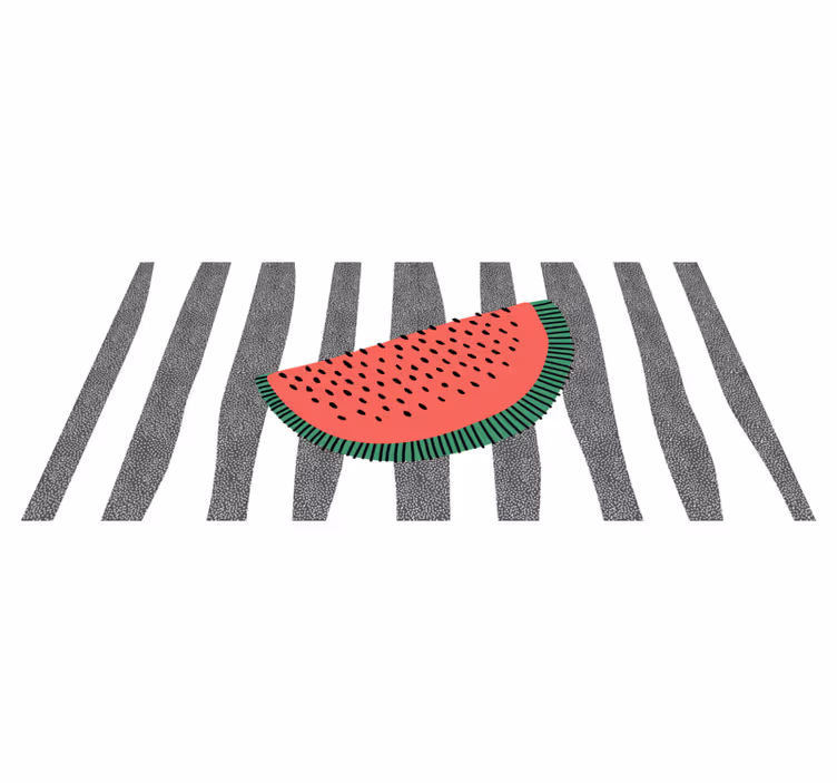 Vesimelonilohko tekstuuri vinyylimatto - Tenstickers