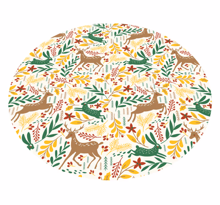 Luonnosta inspiroitunut motiivi jouluinen vinyylimatto - Tenstickers