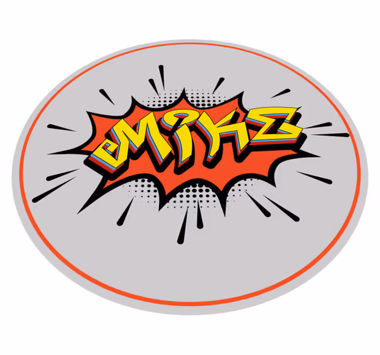 Nimen räjähdys nimi vinyylimatto - Tenstickers