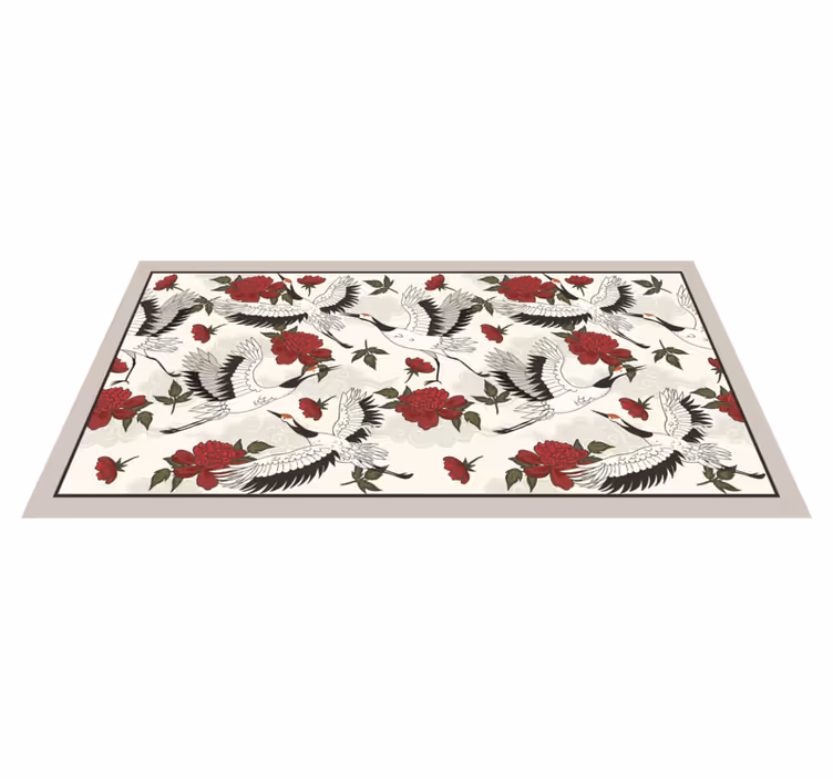 Elegantti nosturikuvio luonto vinyylimatto - Tenstickers