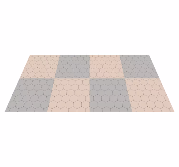 Elegantti kuusikulmainen geometrinen vinyylimatto - Tenstickers