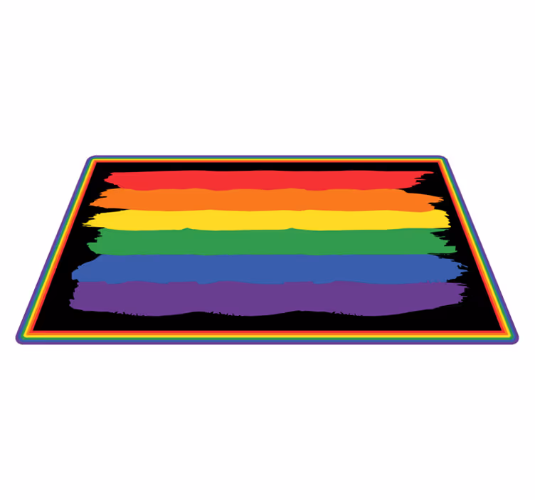 Värikkäitä sateenkaaren raitoja raidallinen vinyylimatto - Tenstickers