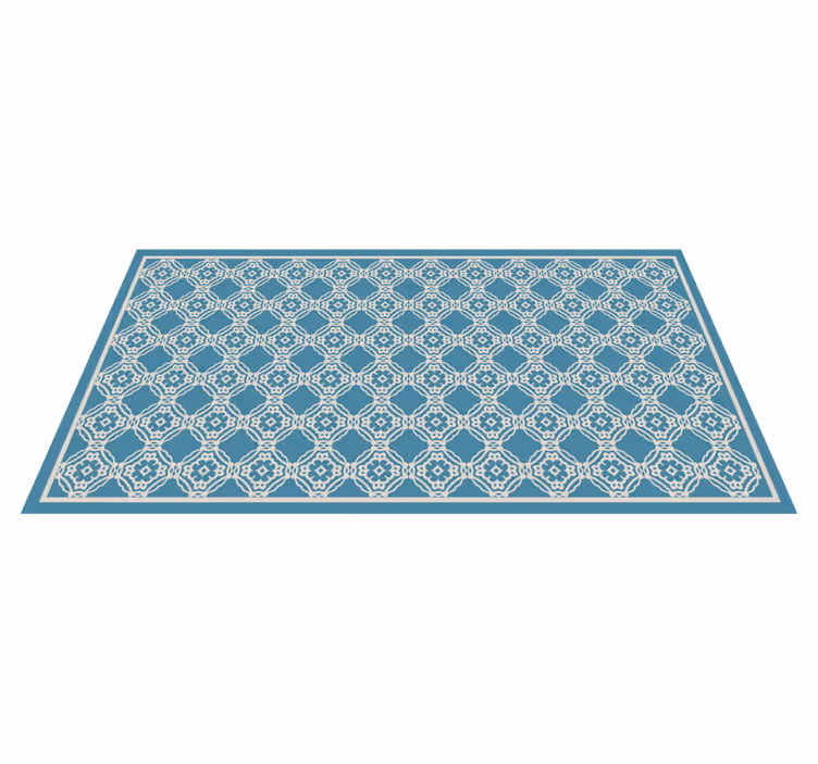 Elegantti sininen sommitelma mosaiikki vinyylimatto - Tenstickers