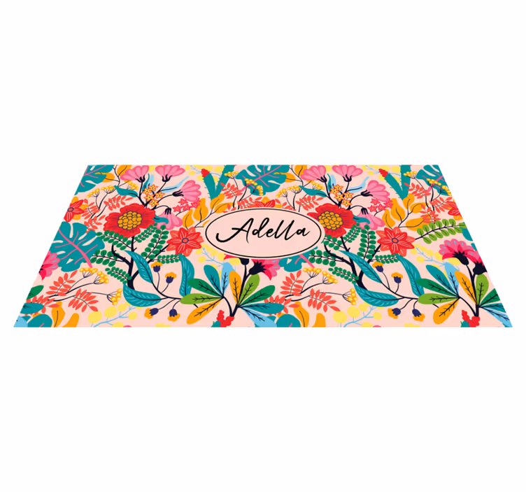 Kukka-asennettava design Vinyylimatto makuuhuoneeseen - Tenstickers