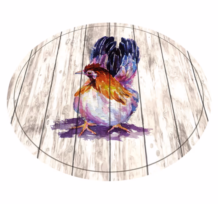 Viehättävä värikäs kanaeläinvinyylimatto - Tenstickers