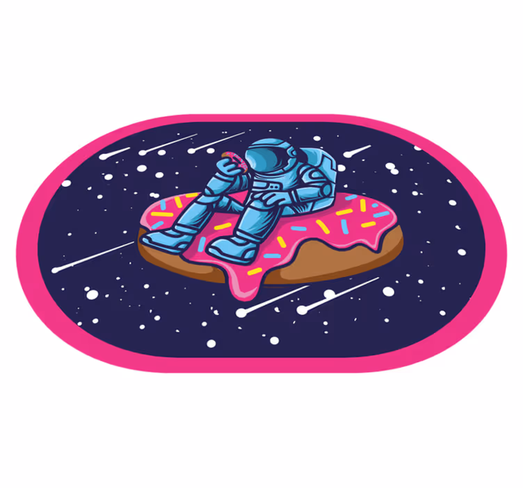 Astronautti donitsilla teinin vinyylimatto - Tenstickers