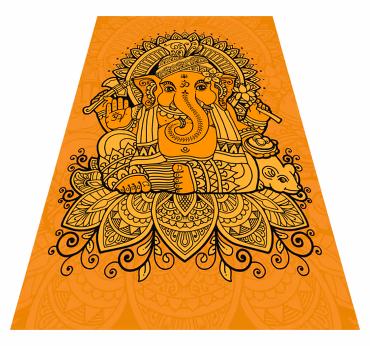 Ganesh-kuvitus etninen vinyylimatto - Tenstickers