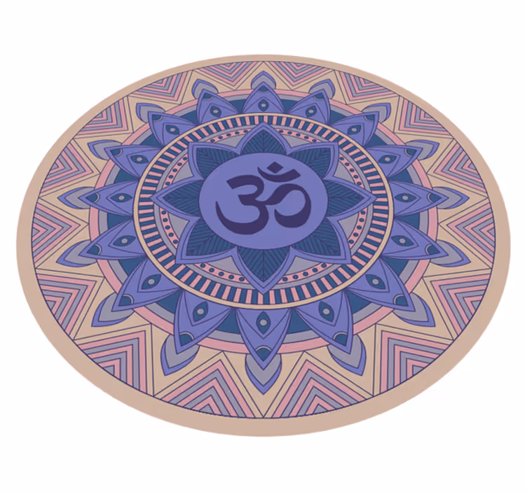 Meditatiivinen lootuskuvio mandala vinyylimatto - Tenstickers