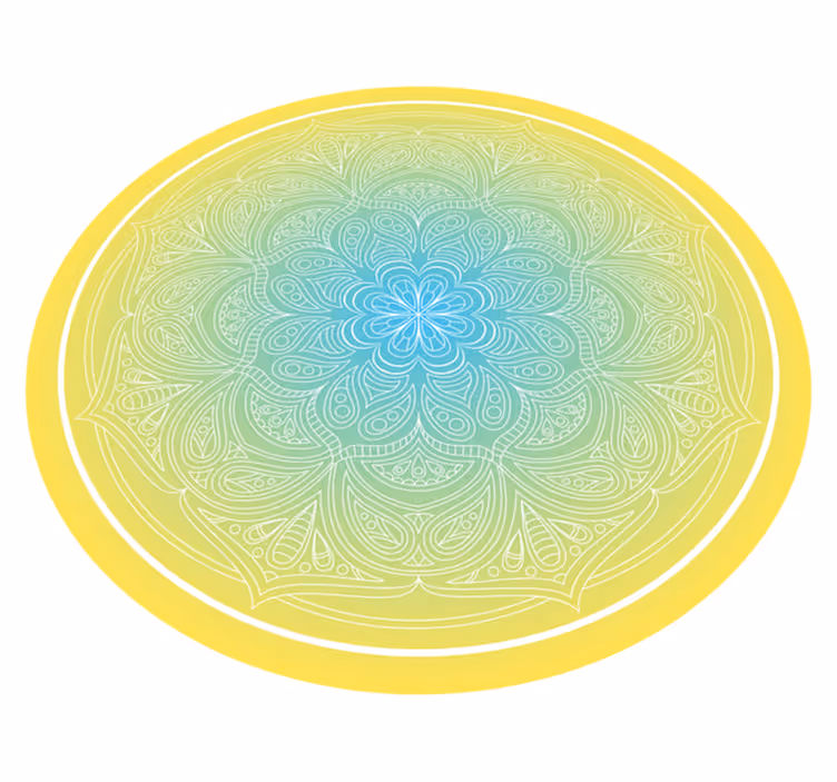 Monimutkainen kukkakuvio mandala vinyylimatto - Tenstickers