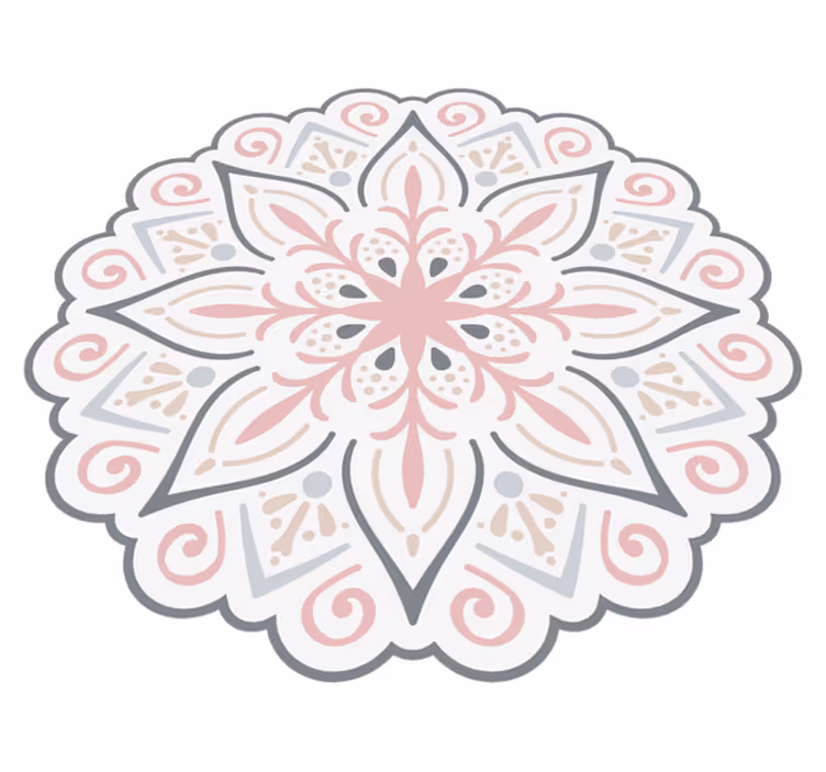 Siro kukkaelementti mandala vinyylimatto - Tenstickers