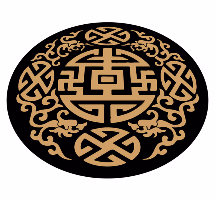 Kiinteä zen -mandala -kuvio vinyylimatto mandala - Tenstickers