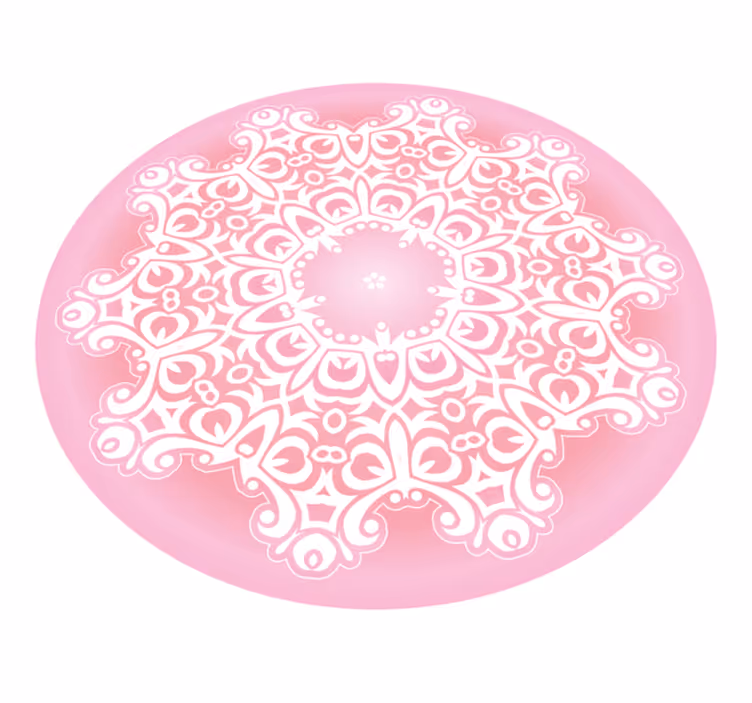 Kaunis vaaleanpunainen mandala vinyylimatto mandala - Tenstickers