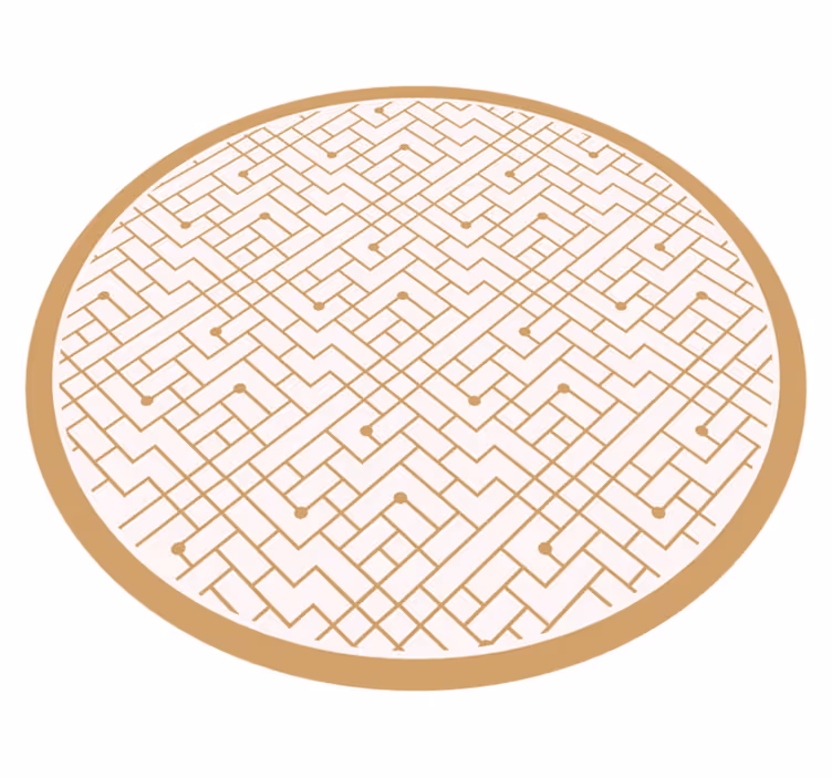 Tyylikäs kultainen elementti geometrinen vinyylimatto - Tenstickers