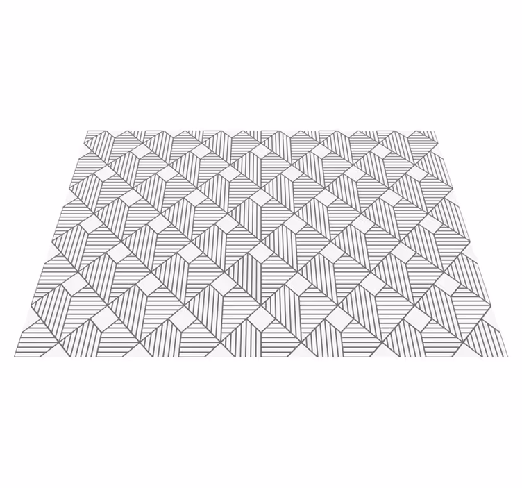 Harmaa kuviollinen tyyli geometrinen vinyylimatto - Tenstickers