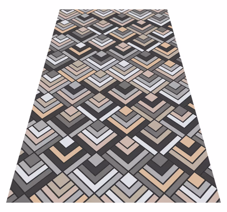 Kerrostetut chevron-muodot geometrinen vinyylimatto - Tenstickers