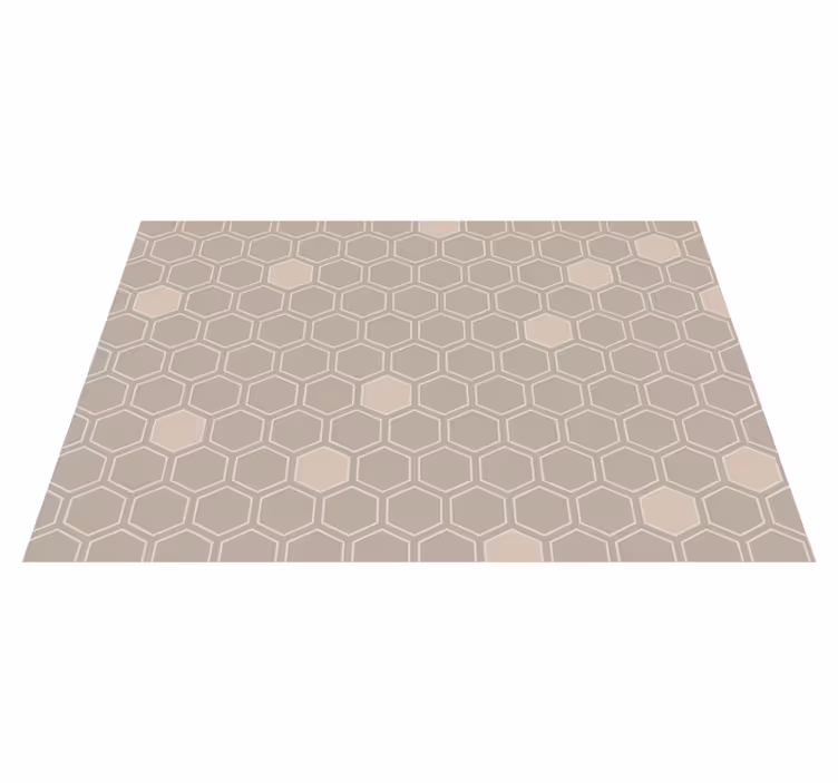 Kuusikulmainen beige motiivi geometrinen vinyylimatto - Tenstickers