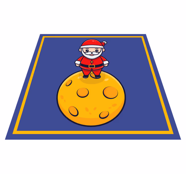 Joulupukki kuussa Halloween vinyylimatto - Tenstickers