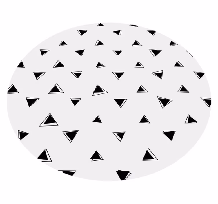 Yksiväriset mustat kolmiot geometrinen vinyylimatto - Tenstickers