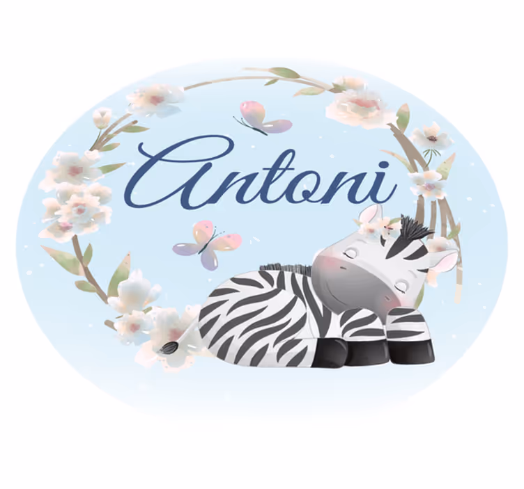 Vauva seepra nimeltä vauvan huoneen vinyylimatto - Tenstickers