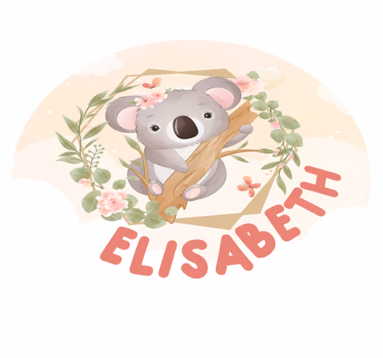 Söpö koala-taide vinyylimatto - Tenstickers
