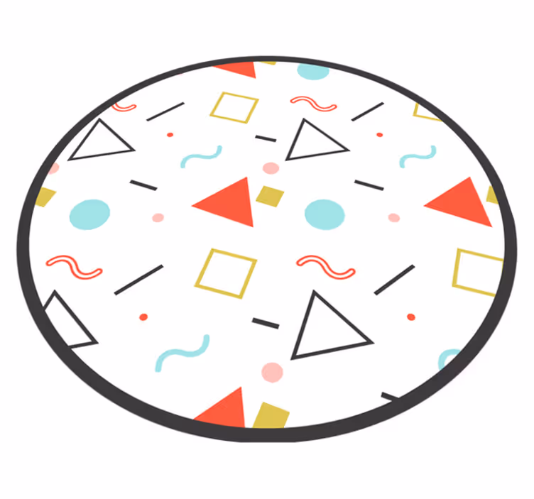 Geometrisia värikkäitä muotoja geometrinen vinyylimatto - Tenstickers