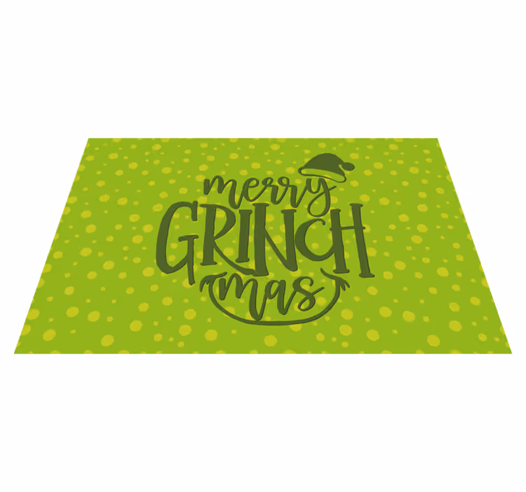 Grinchmas-hurraus jouluinen vinyylimatto - Tenstickers